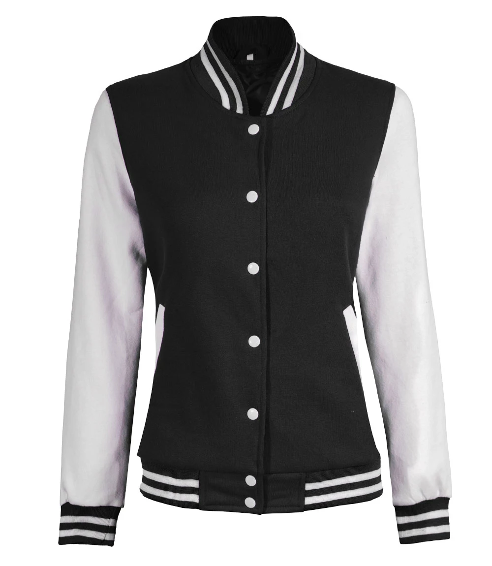 Women’s Black & White Varsity Jacket